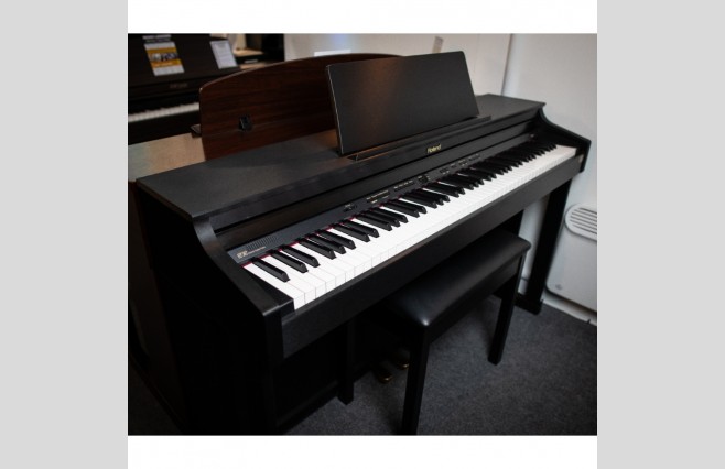 Used Roland HP302 Satin Black Digital Piano Complete Package (SN:ZZ30601) - Image 4